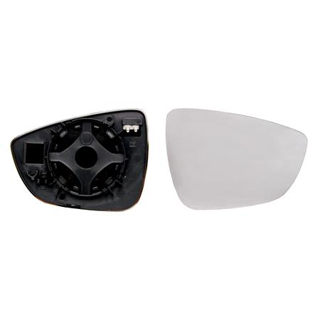 Right Wing Mirror Glass (heated, without blind spot warning) and Holder for Ford Focus Saloon, 2018 Onwards