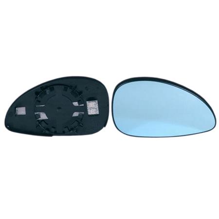 Right Blue Wing Mirror Glass (heated) for Citroen C4 2004 2010