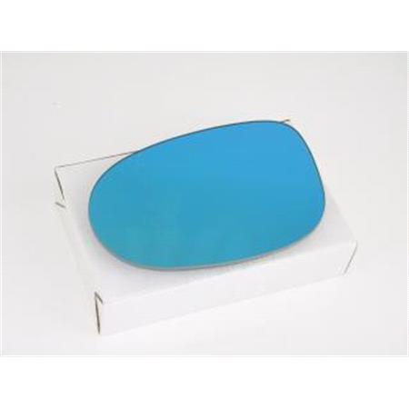 Left Blue Wing Mirror Glass (heated) and Holder for FIAT BRAVO, 2007 2014