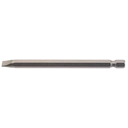 Draper 64351 6.5mm 1 4 inch Hex. Plain Slot Insert Bit 100mm Long x 1