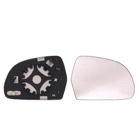 Right Wing Mirror Glass (heated, for 125mm tall mirrors   see images) and Holder for Skoda OCTAVIA Combi 2009 2012, Please measure at the centre of glass to ensure its 125mm, otherwise this glass may not fit