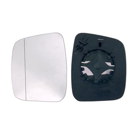 Left Wing Mirror Glass and Holder (not heated) for FIAT FIORINO van, 2008 Onwards