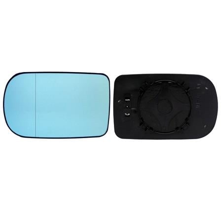 Left / Right Blue Wing Mirror Glass (heated) and Holder for BMW 5, 1995 2003