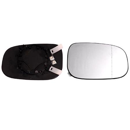 Right Wing Mirror Glass (heated) and Holder for Volvo V50, 2007 2009, please ensure shape is correct before ordering
