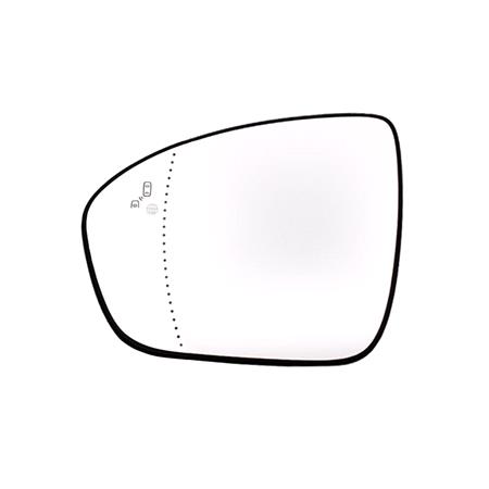 Left Wing Mirror Glass (heated, with blind spot indicator lamp) for Renault CAPTUR II 2020 Onwards