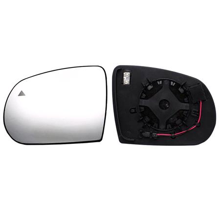 Left Wing Mirror Glass (heated, blind spot warning lamp) for Jeep CHEROKEE 2013 Onwards