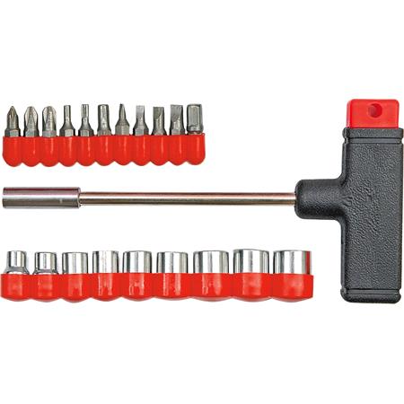 T BAR SCREWDRIVER AND 20 BITS
