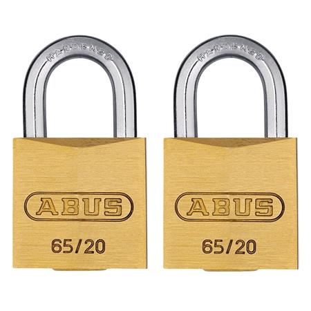 ABUS Compact Brass Padlock   20mm   Twin Pack