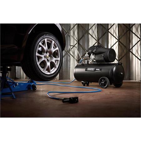 Draper 65396 100L Direct Drive V Twin Air Compressor, 2.2kW/3hp