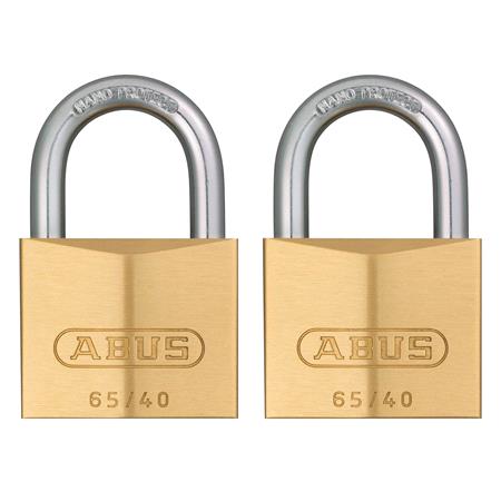 ABUS Compact Brass Padlock   40mm   Twin Pack