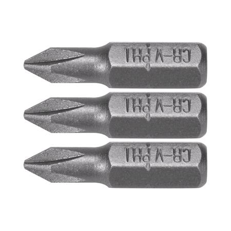 SCREWDRIVER BITS 1/4 25MM PH1 3PCS