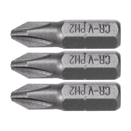 SCREWDRIVER BITS 1/4 25MM PH2 3 PCS