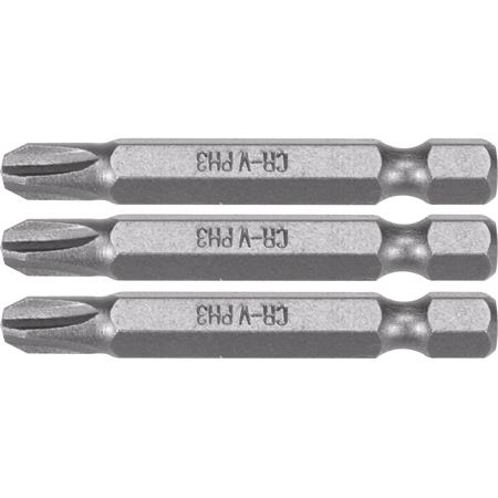 SCREWDRIVER BITS 1/4 50MM PH3 3 PCS