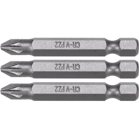SCREWDRIVER BITS 1/4 50MM PZ2 3 PCS