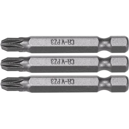 SCREWDRIVER BITS 1/4 50MM PZ3 3 PCS