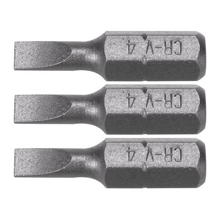 SCREWDRIVER BITS 1/4 25MM, 4MM 3 PCS
