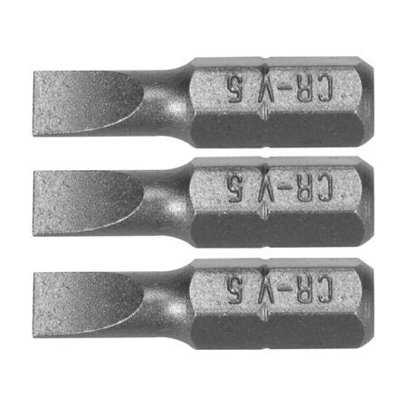 SCREWDRIVER BITS 1/4 25MM, 5MM 3 PCS