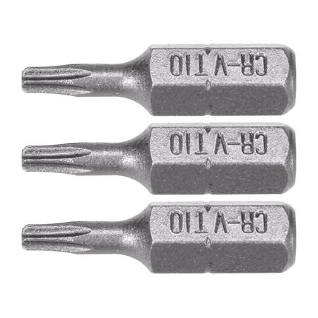 SCREWDRIVER BITS 1/4 25MM TORX T10 3 PCS