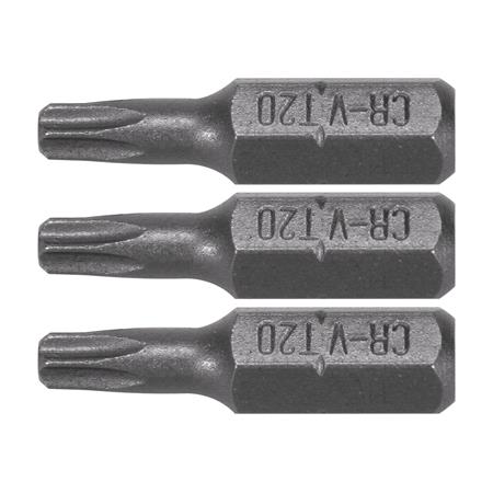 SCREWDRIVER BITS 1/4 25MM TORX T20 3 PCS