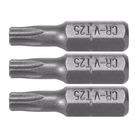 SCREWDRIVER BITS 1/4 25MM TORX T25 3 PCS