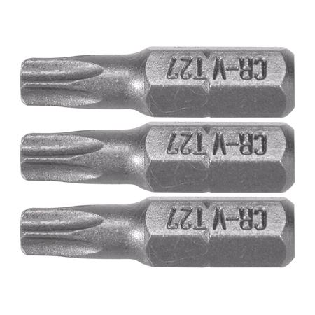 SCREWDRIVER BITS 1/4 25MM TORX T27 3 PCS