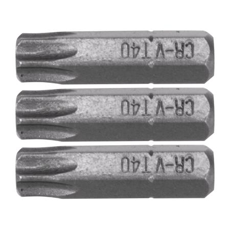 SCREWDRIVER BITS 1/4 25MM TORX T40 3 PCS