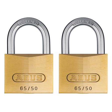 ABUS Compact Brass Padlock   50mm   Twin Pack