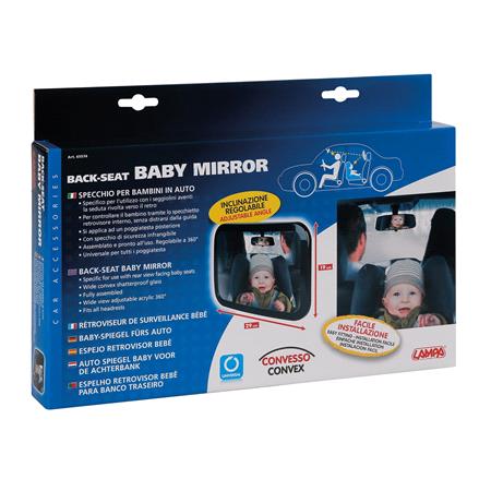 Baby View Mirror   Rear Seat Baby Mirror   290x190 mm