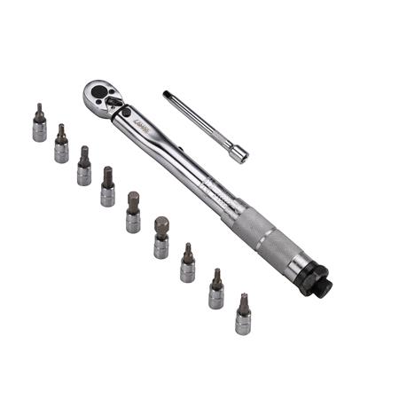 Torque Wrench with Reversible Ratchet 1/4"   5 25 Nm