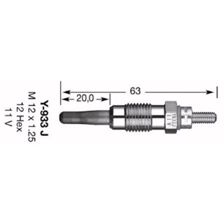 NGK Glow Plug (single)   6599