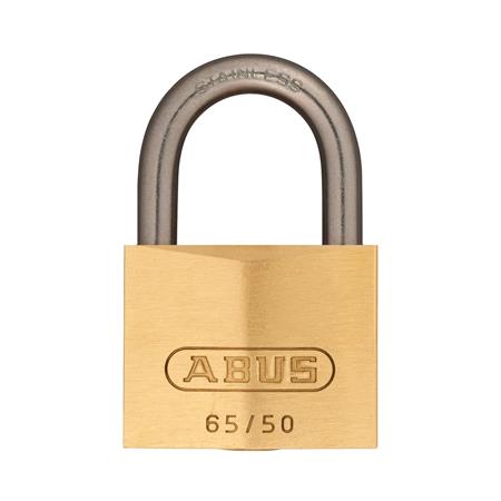 ABUS Compact Brass Padlock with Stainless Steel Shackle   50mm