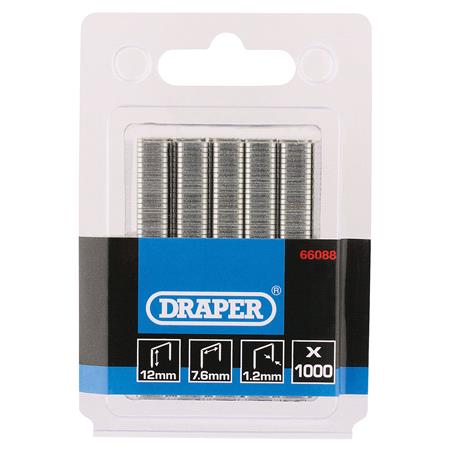 Draper 66088 1000 Staples (12mm)