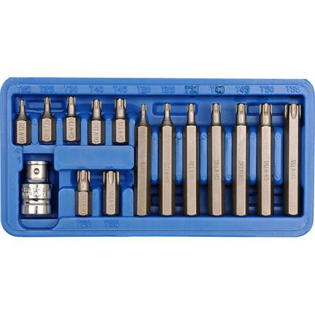 SCREWDRIVER BIT SET TORX T20 T55 15PCS
