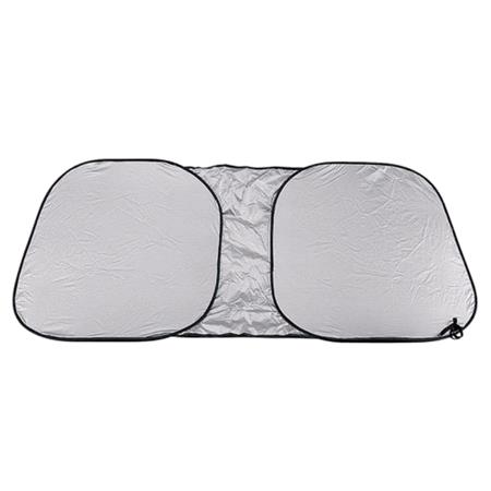 Collapsible silver heat reflective sunshade   145x68cm
