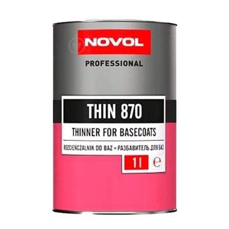 Novol Thin 870   Thinner for Basecoats, 1 Litre 