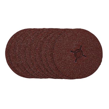Draper 68618 Fibre Sanding Discs, 125mm, 24 Grit, (Pack of 10)