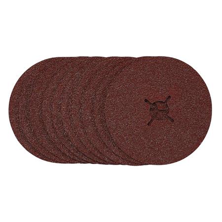 Draper 68628 Fibre Sanding Discs, 125mm, 36 Grit, (Pack of 10)
