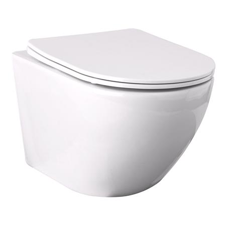 WALL HUNG TOILET TOP RIMLESS INCL. SEAT