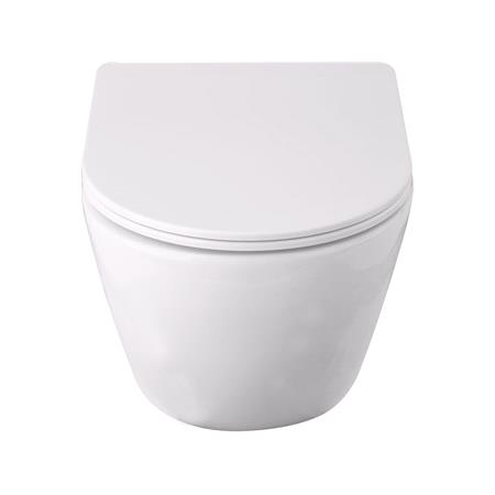 WALL HUNG TOILET TOP RIMLESS INCL. SEAT
