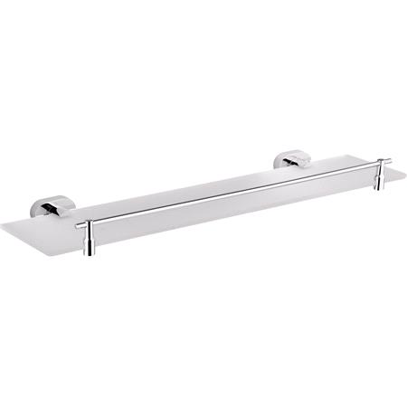 GLASS SHELF 52 CM OVAL CHROME