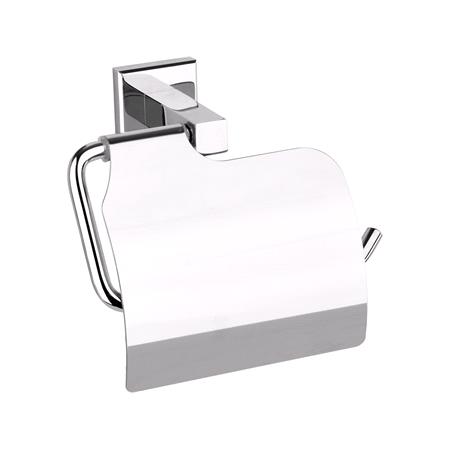 TOILET PAPER HOLDER WITH LID QUAD CHROME