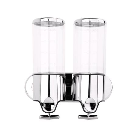 WALL MOUNTED SOAP DISPENSER 2X500 ML CHR