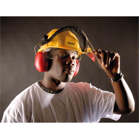 Draper 69933 Safety Helmet with Ear Muffs and Visor