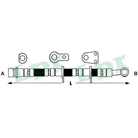 LPR Front Right Brake Hose   6T46323