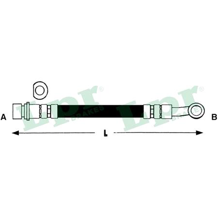 LPR Front Left Brake Hose   6T48142