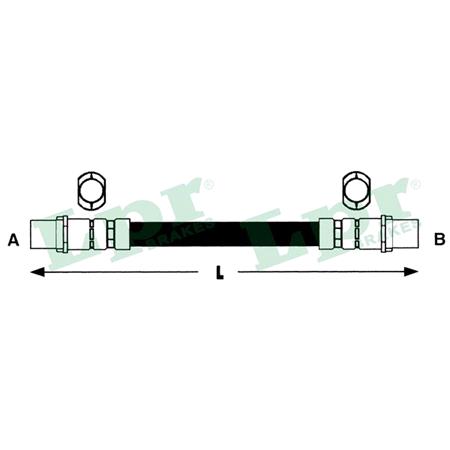 LPR Front Left/Right Brake Hose   6T47951