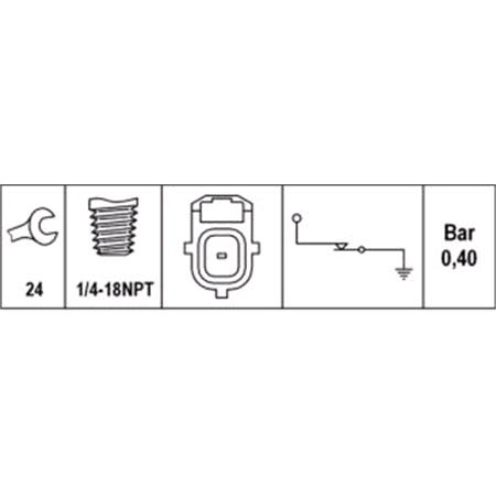 HELLA Oil Pressure Switch   6ZL003259711