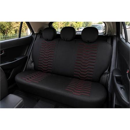 PLATINUM Style Seat Covers (Black/Red) For Citroen C ZERO 2010 Onwards