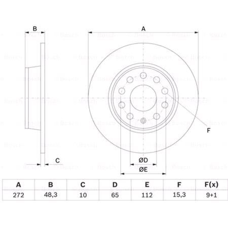 Bosch Rear Axle Brake Discs (Pair)   Diameter: 272mm   0986479677