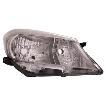 Right Headlamp (Halogen, Takes H4 Bulb, Supplied Without Motor) for Toyota YARIS/VITZ 2012 2014